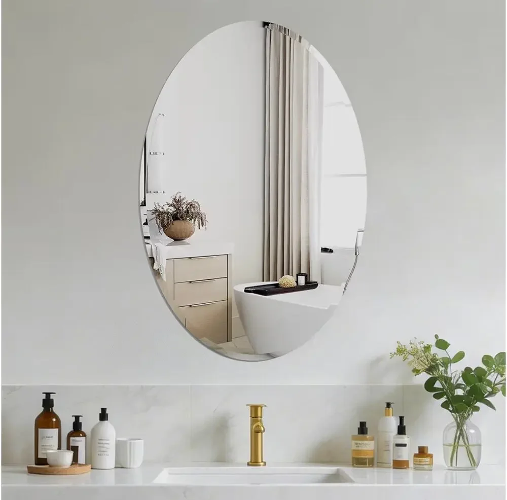 Oval Frameless Bathroom Vanity Mirror – 16